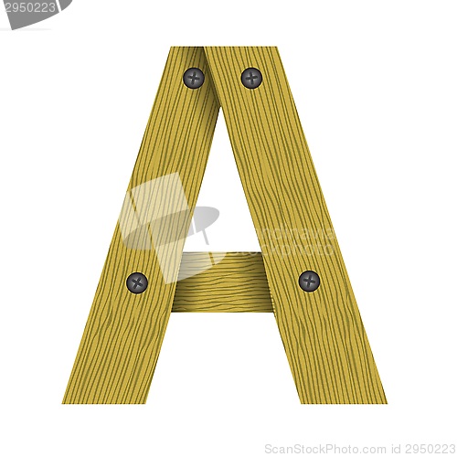 Image of wood letter A