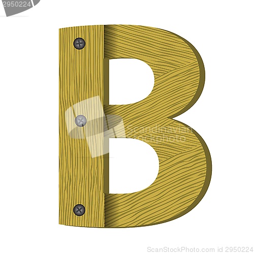 Image of wood letter B