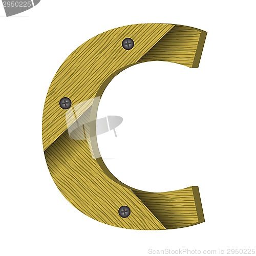 Image of wood letter C