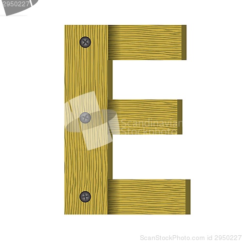 Image of wood letter E