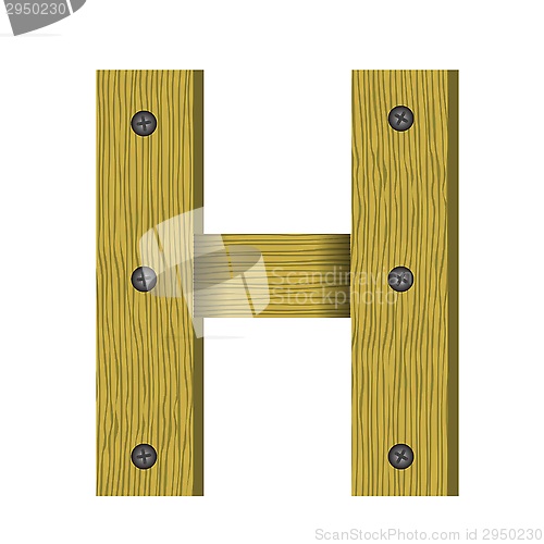 Image of wood letter H