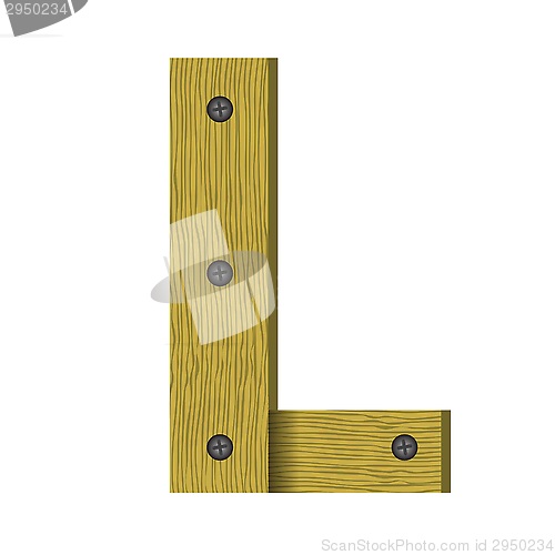 Image of wood letter L