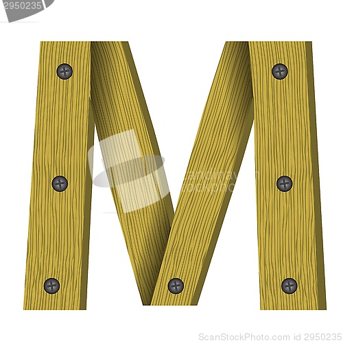 Image of wood letter W