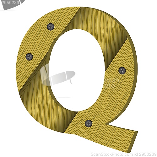 Image of wood letter Q