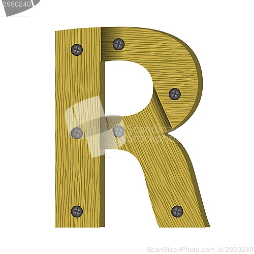 Image of wood letter R