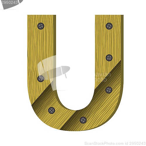 Image of wood letter U