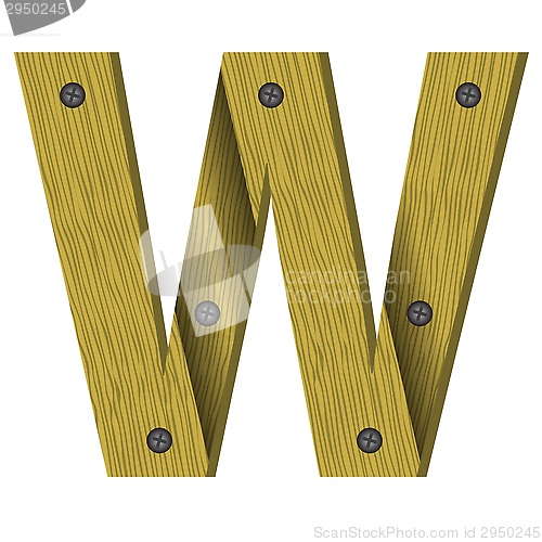 Image of wood letter W