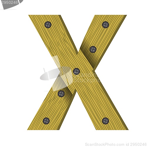 Image of wood letter X