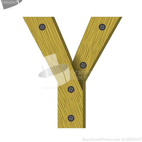 Image of wood letter Y