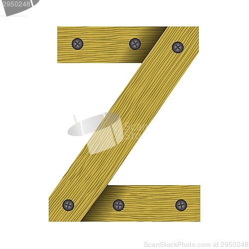 Image of wood letter Z