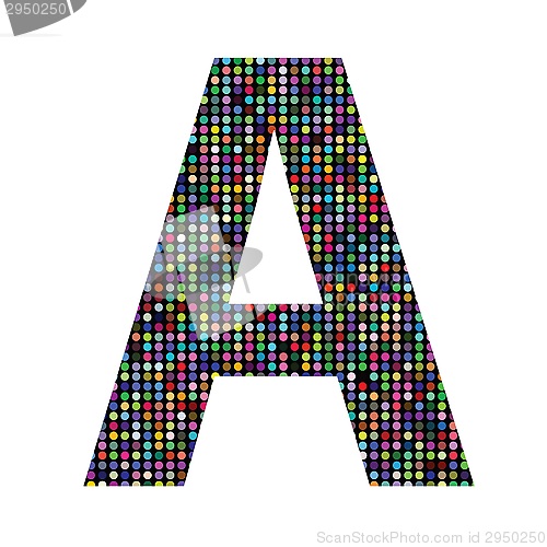Image of multicolor letter A