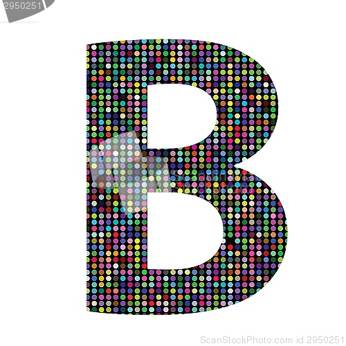 Image of multicolor letter B