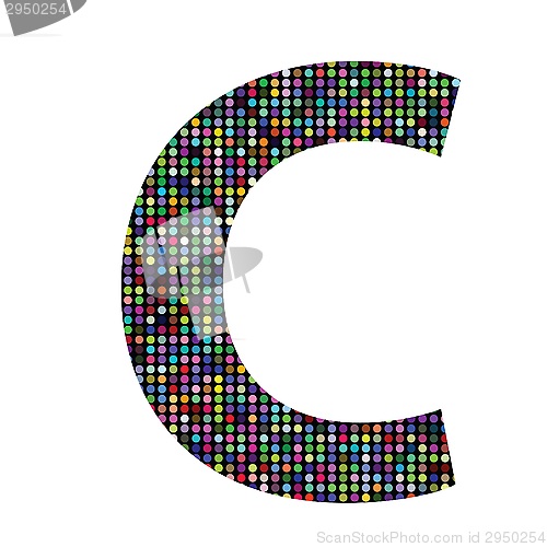 Image of multicolor letter C