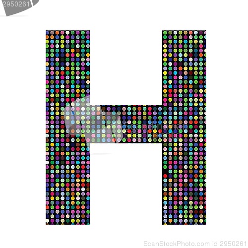 Image of multicolor letter H