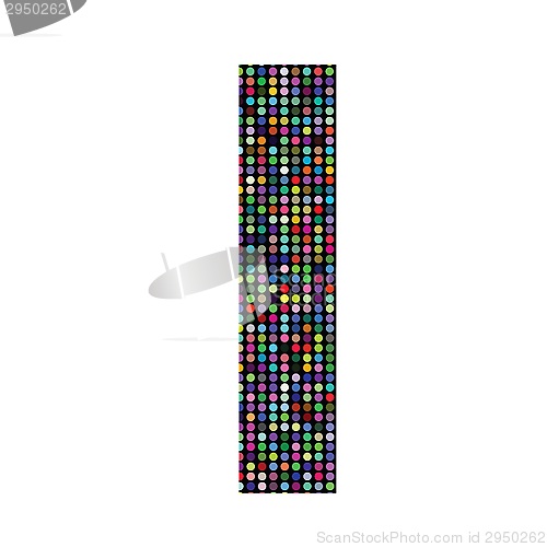 Image of multicolor letter I