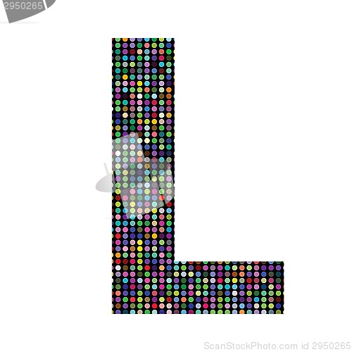 Image of multicolor letter L