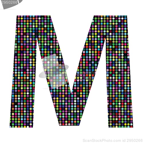 Image of multicolor letter M