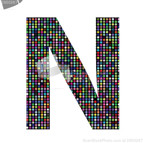 Image of multicolor letter N