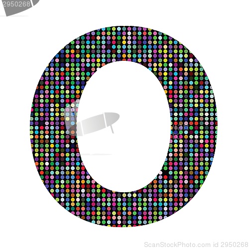 Image of multicolor letter O