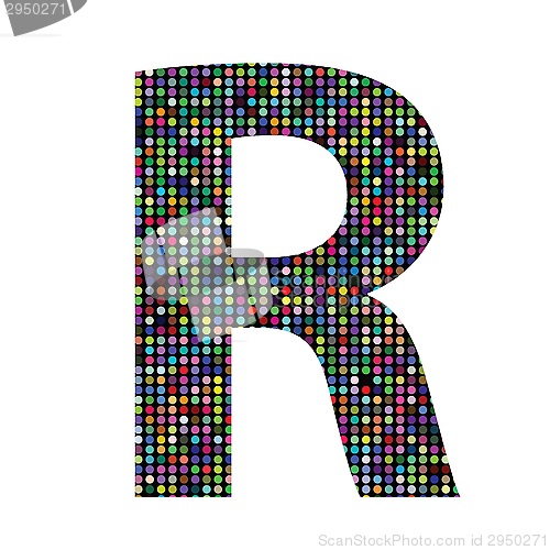 Image of multicolor letter R