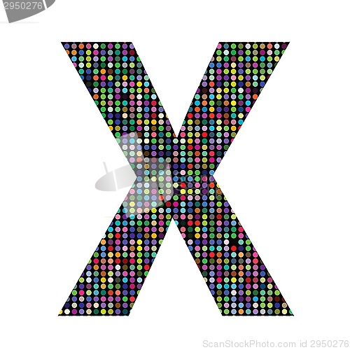 Image of multicolor letter X