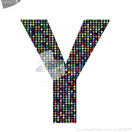 Image of multicolor letter Y