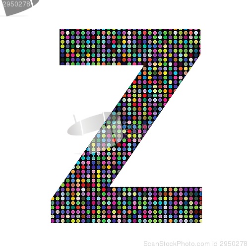 Image of multicolor letter Z