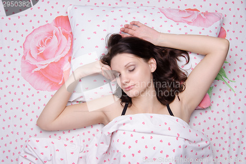 Image of The girl sleeps