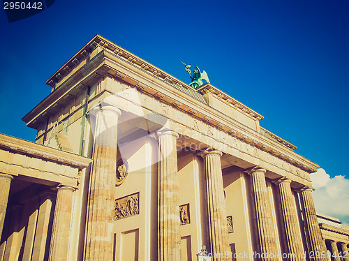 Image of Retro look Brandenburger Tor Berlin