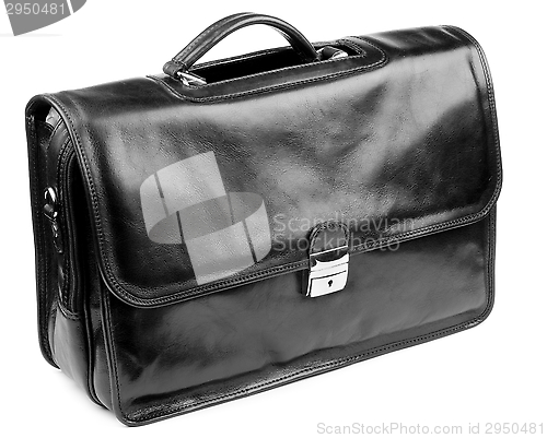 Image of Black Leather Briefcase