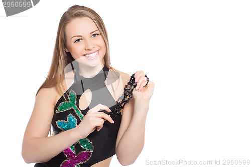 Image of Smiling blond woman