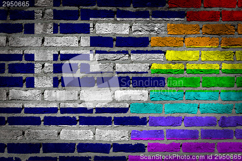 Image of Dark brick wall - LGBT rights - Greece