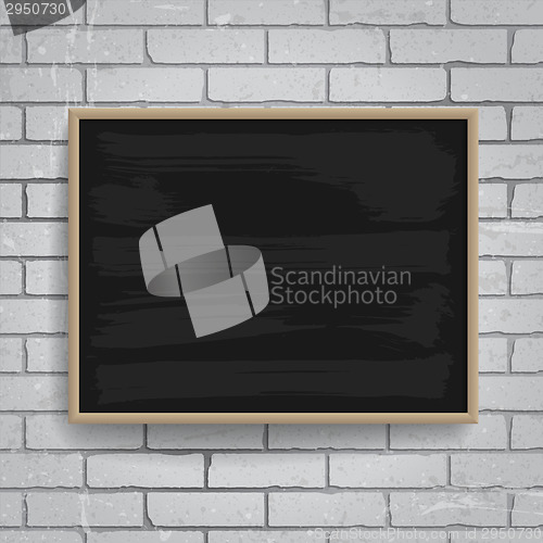 Image of Black chalkboard with wooden frame