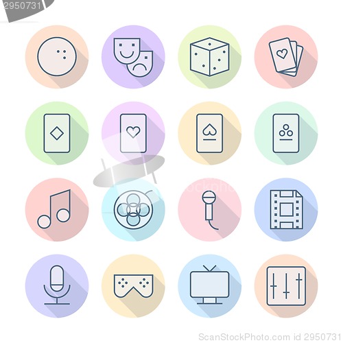Image of Thin Line Icons For Leisure