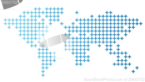 Image of Dotted world map