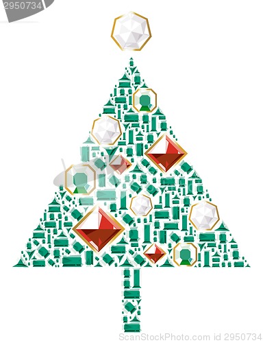 Image of Christmas tree of gems