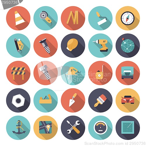Image of Flat design icons for industrial