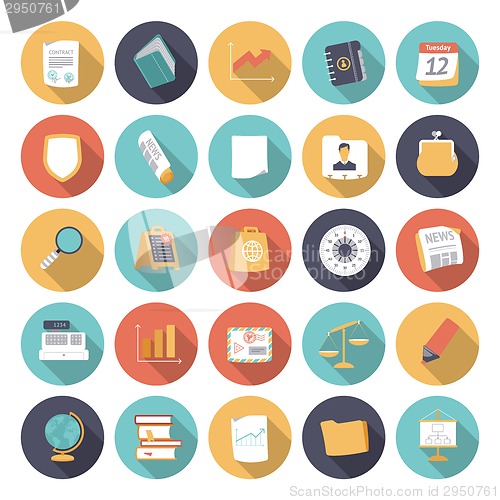 Image of Flat design icons for business and finance