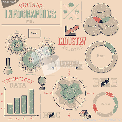 Image of Vintage infographics design elements