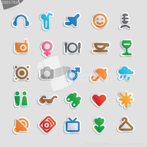 Image of Sticker icons for entertainment