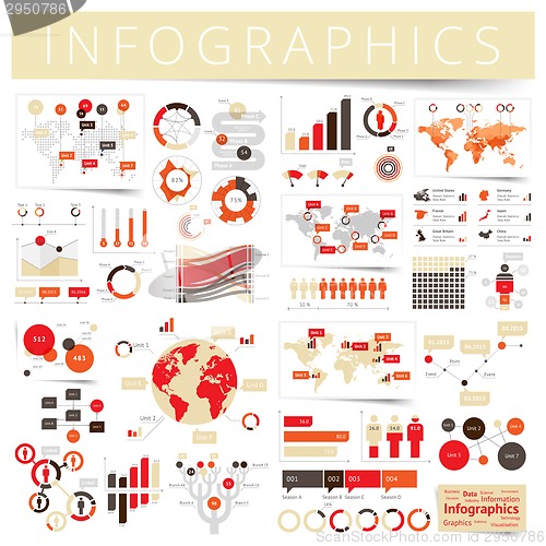 Image of Set of infographics design elements