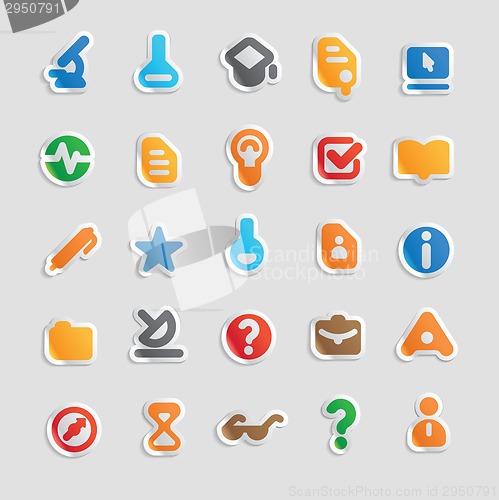 Image of Sticker icons for science