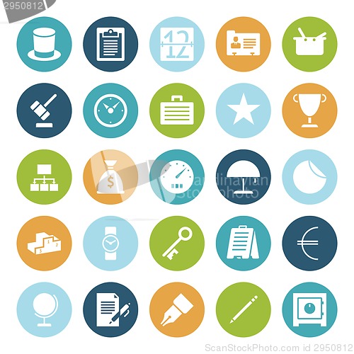 Image of Flat design icons for business