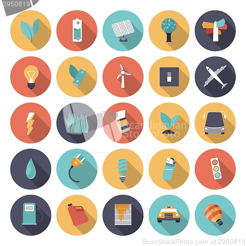 Image of Flat design icons for energy