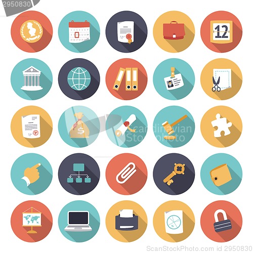 Image of Flat design icons for business and finance