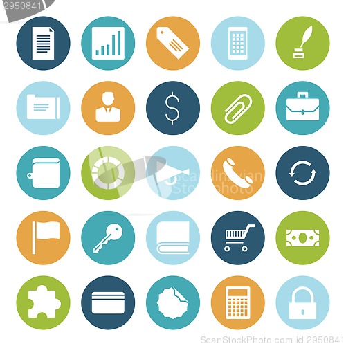 Image of Flat design icons for business