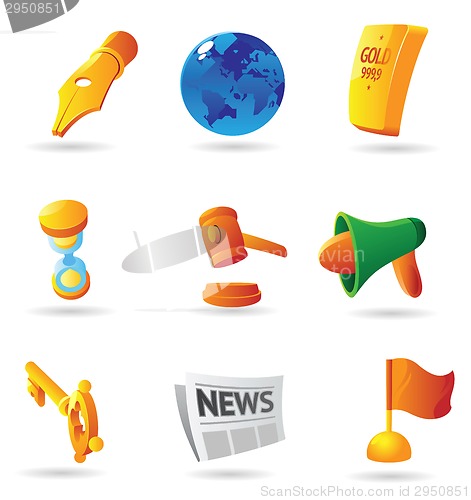 Image of Icons for business metaphor