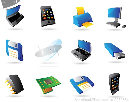 Image of Icons for computer and devices