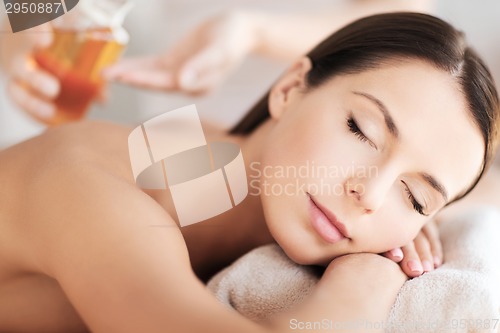 Image of beautiful woman in spa salon