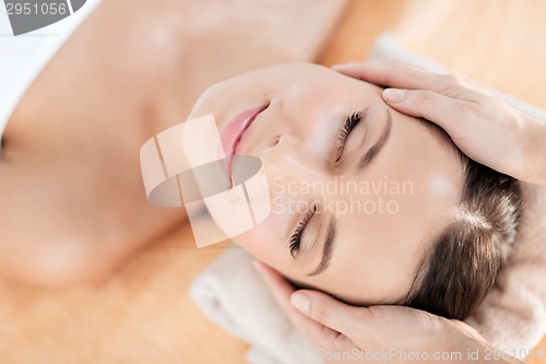 Image of beautiful woman in spa salon